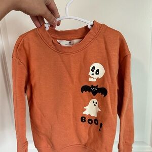 H&M Orange Halloween Graphic Sweatshirt - BOO!